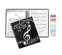 Support pour partitions | 40 pochettes organisateurs - Affichage 80 pages dossier de musique pour chorale - pour présentation d'album, scrapbooking, documents, œuvres d'art, piano