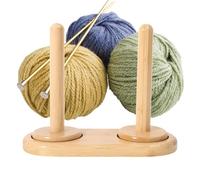 Support pour pelotes | Distributeur de tricot avec double roulement | Organisateur et enrouleur en bois pour les amateurs de broderie Croché, travaux manuels et maison