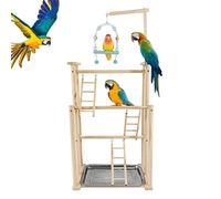 Support pour perroquet - Jouets pour oiseaux cacatoès, parc pour oiseaux | Petit perruche de parc pour petits oiseaux, support de gym de jeu en bois, support de m