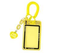 Support pour photo-card - Étui de protection pour cartes photo - Boîtier étanche - Peut contenir 1 à 2 cartes - Pour les étudiants - Étui rigide pour enfants, Jaune