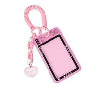 Support pour photo-card - Étui de protection pour cartes photo - Boîtier étanche - Peut contenir 1 à 2 cartes - Pour les étudiants - Étui rigide pour enfants, 0rose