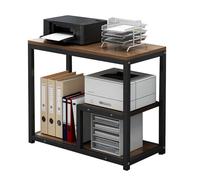 Support pour photocopieuse d’imprimante, Support au Sol, Organisateur de Papier fax, Petit Rack métallique pour Scanner de fax, Livre de fichiers pour Lecteur multimédia (Marron, 60x40x68cm)