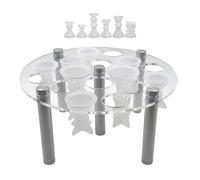 Support pour pièces : support acrylique pour matrices, cadre de supports de moule en silicone, supports à 5 pieds, base en résine pour bricolage, accessoires de bricolage D