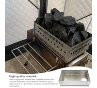 Support pour pierre de sauna,Support pour pierre de sauna | en pour poêle à bois en acier inoxydable antirouille,Accessoires de poêle, à bois d'extérieur, panier en de Saun