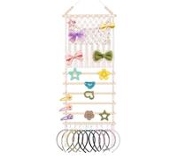 Support pour pince crabe - Porte-Chouchous Bohème En Grande Capacité - Rangement pour pinces à cheveux et serre-têtes - Pour Femmes Filles Adolescentes Porte Mur Chambre Nurserie Salle De Bain Dortoir