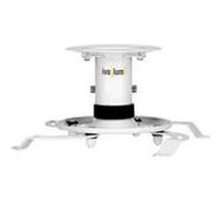 celexon Support Plafond projecteur Universel PDH130 Blanc | orientable | Support de vidéoprojecteur inclinable et orientable, rotation 360°, distance plafond 13cm, charge max. 15kg