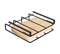 Support pour planche à découper - 10,55x10,16x1,18 po Organisateur de découpe | Organisateur d'ustensiles de cuisson de comptoir d'armoire en acier inoxydable, support de planche à découper multifonct