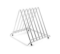 Lacor Support pour planches à découper 60579 – Inox, 6 planches, pieds antidérapants, 34×30×28 cm