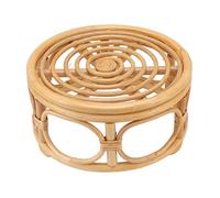 Support pour Plante Rond, Rotin Naturel Piédestal de Cercle Support Rond pour Plante Montante, Supports pour Pots de Fleurs pour Plantes D'intérieur, pour Décor de Table de Cuisine (L)