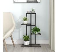 Vidaxl Support Pour Plantes 5 Niveaux 43x22x98 Cm Noir Métal Noir
