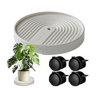 Support pour plantes à roulettes, avec roulettes pivotantes, support mobile stable pour plantes dans l'appartement et la maison