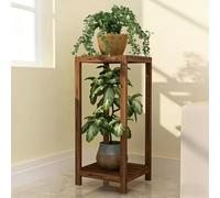 Support pour plantes carré à plusieurs niveaux, pieds et étagères de table en bois de pin, support pour plantes sur pied en bois, table d'exposition pour plantes s Brown 80*35*35cm/31.5*13.8*13.8inch
