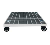 Support pour Plantes, Chariot à Plantes Robuste à roulettes, capacité de 150 kg, pour Une Utilisation intérieure et extérieure, Base carrée à roulettes verrouillables pour Grands Pots, Chari