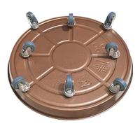 Support pour Plantes, Chariot Robuste avec roulettes verrouillables, Chariot Rond en métal d'une capacité de 200 kg, pour déplacer Facilement Vos Pots de Fleurs, Base roulante de 46 cm.