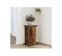 Support pour plantes chêne fumé 33x33x60 cm bois d'ingénierie 852964