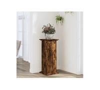 Support pour plantes chêne fumé 33x33x80 cm bois d'ingénierie 852973