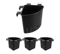 Support pour Plantes D’aquarium D’angle Suspendu 4 Pièces | Crochets Intégrés Placement Sécurisé et Aération des Racines Trous de Drainage pour Plantes Aquatiques et Bambou Chanceux