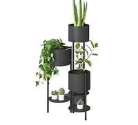 Support pour Plantes d'intérieur, Support pour Plantes en métal à Plusieurs Niveaux, Support pour Plantes en Pot de Fleurs 79,5 x 40 cm Déco, Noir