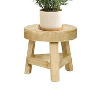 Support pour plantes en bois - Support rond de 30,5 cm avec construction stable - Support de pot de fleurs durable en bois - Présentoir de plantes au design minimaliste - Outil de jardin domestique