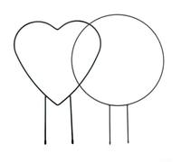 Support pour plantes en forme de cœur rond pour aider à la croissance verticale de tomates, poivrons et autres plantes similaires (en forme de cœur)