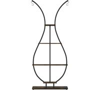 Support pour plantes en forme de vase, 5 étages, construction durable en MDF et métal, noir