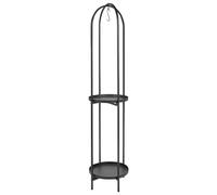 Support pour Plantes en Métal 35 x 160 cm Fleurs Intérieur Rond Noir Tamarix