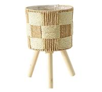 Support pour plantes en rotin, support pour plantes en osier de 8, 3 x 7, 1 x 5, 9 pouces avec membrane et pieds imperméables, panier de jardinière tissé à la main pour l'intérieur, l'extérieur et les