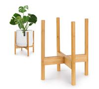 Support pour plantes Fox & Fern Mid-Century Modern - Support surélevé en bambou pour jardinières jusqu'à 30 cm de large (non inclus) ; Support po