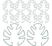 Support pour plantes grimpantes - 10 tiges en fer avec finition dorée/noir/vert - 16 x 18 cm - Aide à la croissance verticale douce pour le jardinage d'intérieur (vert)