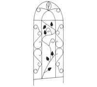 Support pour plantes grimpantes 3 unités Fer Noir 40 x 100 cm | Arche décorative avec feuilles résistante aux intempéries pour jardin, patio ou terrasse