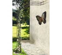 Support pour plantes grimpantes demi-arc en métal aspect rouille - Pergola