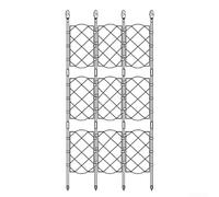 Support pour plantes grimpantes pour jardinage extérieur - PE + tuyau en fer, 46,5 x 90 cm et 46,5 x 135 cm, cadre robuste pour fleurs et vigne (46,5 x 135 cm)