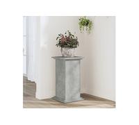 Support pour plantes gris béton 33x33x60 cm bois d'ingénierie 852963