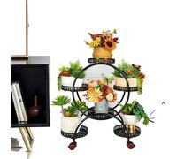 Support pour plantes, multi-couches, étagère pour pots de fleurs, noir