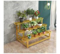 Support pour Plantes, Support à Plantes en métal à 3 Niveaux - Étagère échelle en Acier Robuste pour Une Utilisation intérieure/extérieure, Organisateur de Rangement pour Pots de Fleurs pour