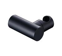 Support pour pomme de douche Accessoires de douche modernes en laiton massif noir mat, support à main carré mural, fixe(Plum)
