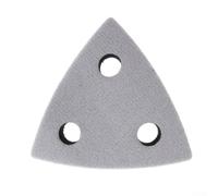 Support pour ponceuse orbitale 80 x 80 x 80 mm en forme de triangle à 3 trous avec interface en mousse souple pour soutenir les disques abrasifs et réduire les vibrations
