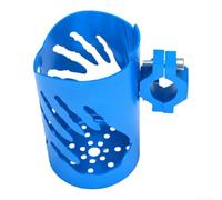 Support pour porte-bouteille d'eau en aluminium argenté (bleu) | Alliage d'aluminium, finition résistante à l'usure, option de couleur rouge, s'adapte à la plupart des motos