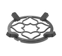 Support pour Pot à Lait en Fer Noir, Design Cœur Antidérapant | Réducteur pour Cuisinière à Gaz, Base Stable pour Petit Récipient, Usage la Cuisine et Pique-niques