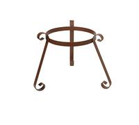Support pour pot de fleurs forgé de 35 cm. oxyde