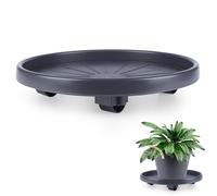 Support pour pot de fleurs sur roulettes - ProGarden - 35 cm - Diamètre max. 32 cm - Charge max. 50 kg - Gris foncé