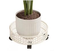 Support pour pots de fleurs et plantes - Cadre robuste - Roulettes coulissantes - Étagères de transition - Présentoir mural pour comptoir - Pour zones de vie (blanc)