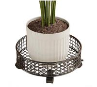 Support pour pots de fleurs et plantes - Cadre robuste - Roulettes coulissantes - Étagères de transition - Présentoir mural pour comptoir - Pour zones de vie - Noir