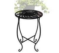Support Pour Pots De Fleurs - Support Élevé pour Plantes Métallique 38 cm,Étagère Décorative Ronde pour Fleurs pour Jardin, Entrée, Balcon, Terrasse, Serre, Appartement, Cour, Chambre, Porche, Salon
