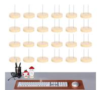 Support Pour Poupée Au Crochet,Support en Bois pour Poupée Crochet Socle d'Exposition - 24 Pièces Base Aiguille Acier Simple Double pour Collectionneurs Adultes ,Pour Figurines Animaux Personnages Act