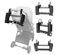 Support pour poussette de golf - Support de club de golf pour poussette, support de balle de golf, porte-thé, sangles, crochets et aimants - Cadeau de golf parfait - Favorise les compétences de golf