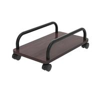 Support pour processeur Support CPU Portable Mobile PC hôte Support Bureau Ordinateur de boîtier Base avec 4 roulettes roulantes Jeu(Bruin)