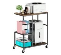 Support pour processeur Support de Tour PC à 3 Niveaux, Support processeur, Table d'imprimante Mobile avec roulettes, étagère Rangement multifonctionnelle for la Maison, Le Bureau et Cuisine