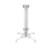 Support pour projecteur de plafond de 38 à 58 cm WHITE