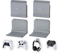Support pour ps5 Manette/Console/Casque Mural,Porte pour ps4 Controller Stand Holder pour Nintendo Switch Pro pour Xbox Wireless Headset,Fold Socle Base 4 PCS-Gris